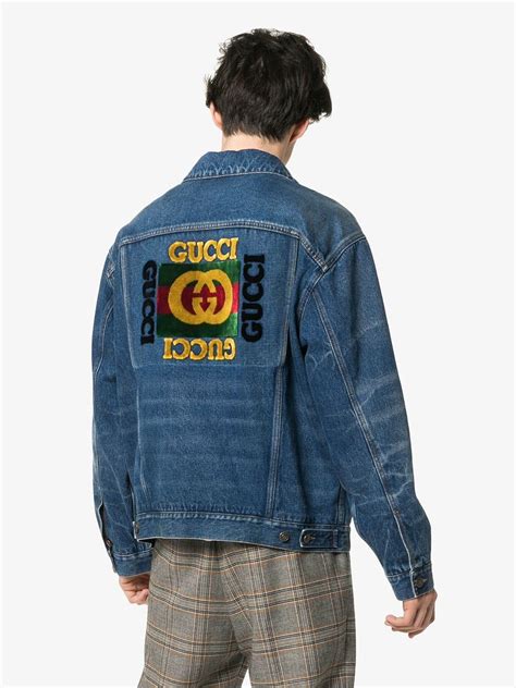 gucci denim jacket mens replica|genuine gucci denim jacket.